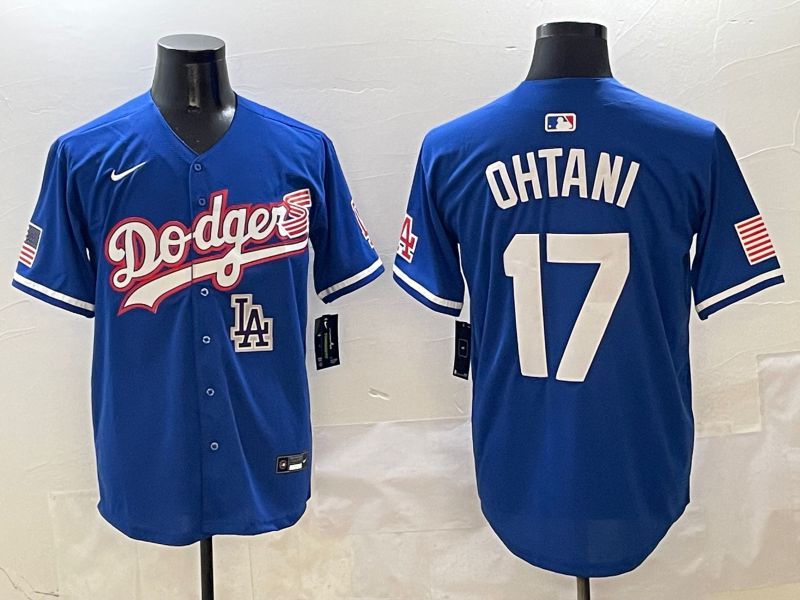 Men Los Angeles Dodgers #17 Ohtani Blue Second generation Joint Name Nike 2025 MLB Jersey style 20->los angeles dodgers->MLB Jersey